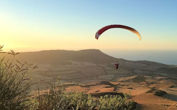 Paragliding at Valledoria